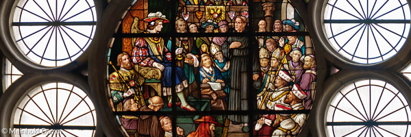 Luther auf dem Wormser Reichstag - Fenster der St. Johannis-Kirche Forchheim